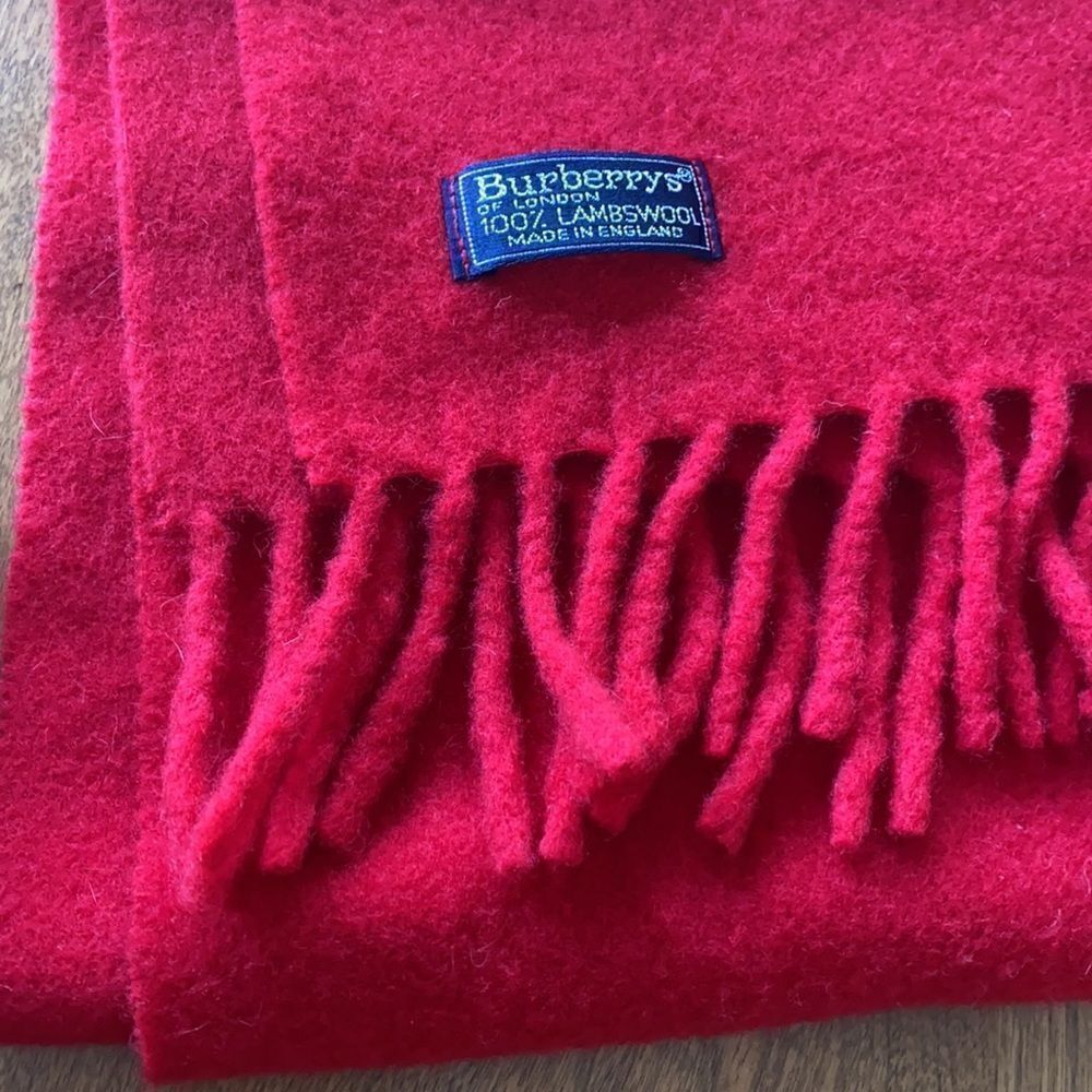 Large Burberry  lambs wool scarf - Picture 2 of 4